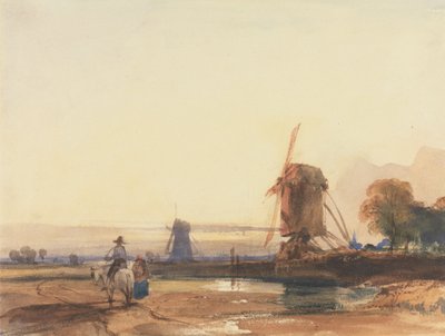 Landscape with Windmills by Thomas Shotter Boys